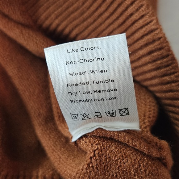 BTFBM Sweater Women's‎ XL Orange/Rust Ruffle Button Henley - Picture 6 of 8